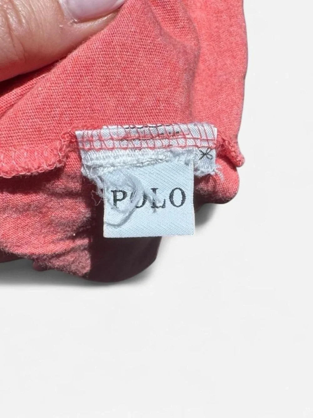 Polo Ralph Lauren XXL Classic Fit Jersey V-Neck T-Shirt Peach Pink Heather